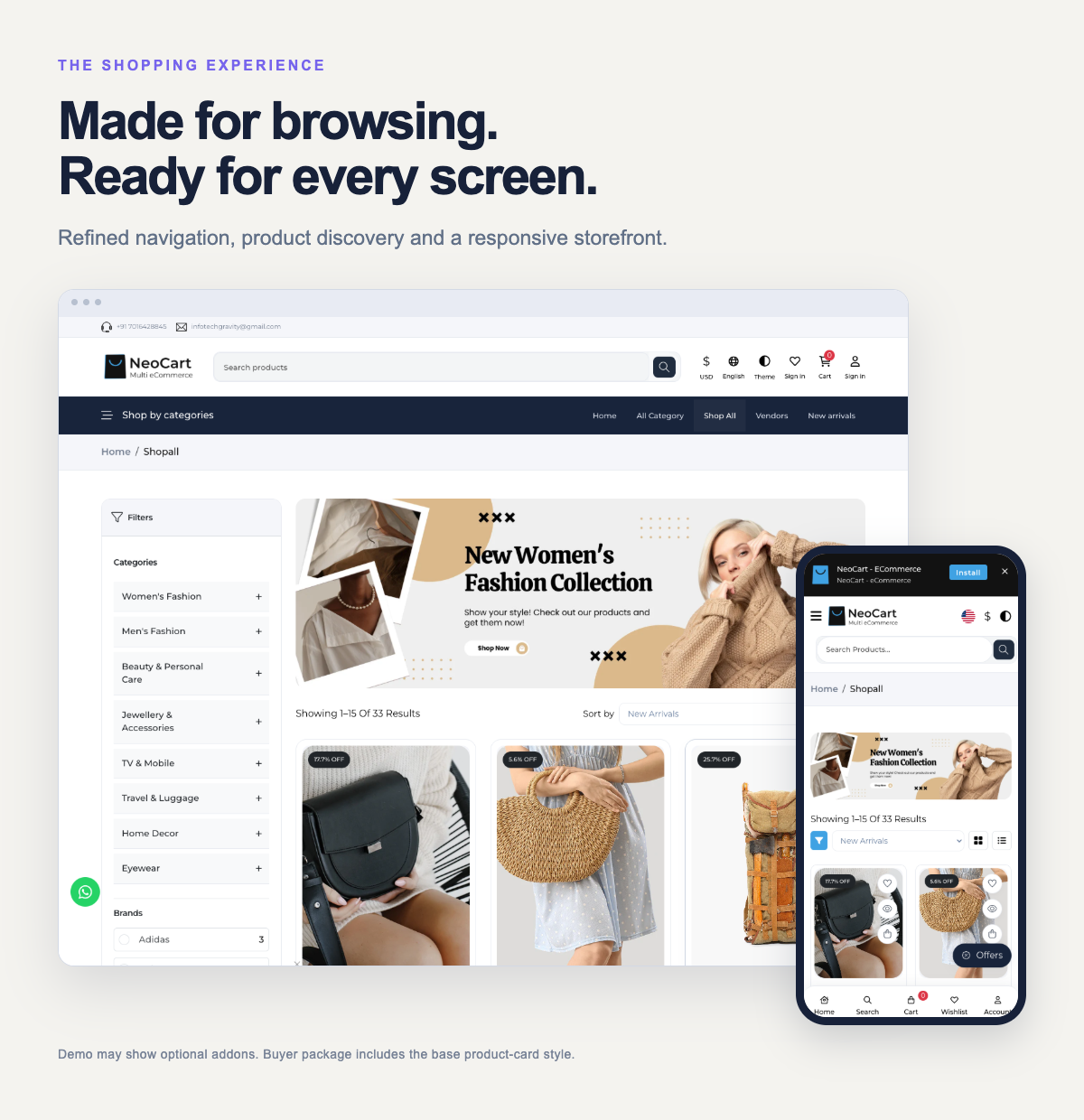 NeoCart - Multi Vendor eCommerce Laravel Website With Admin Panel